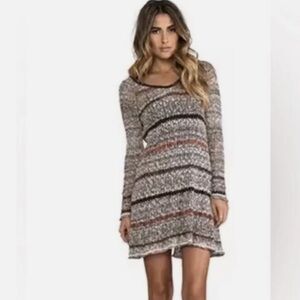 Free People Striped Knit Sweater Dress